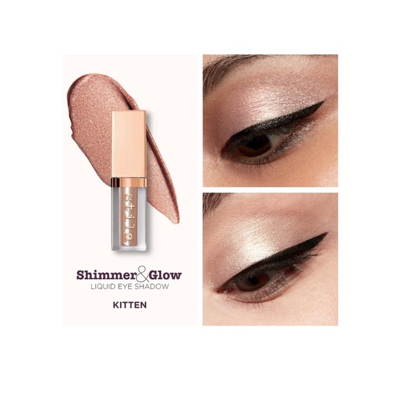 STILA • SHIMMER & GLOW LIQUID EYE SHADOW • KITTEN • NIB - Picture 5 of 10